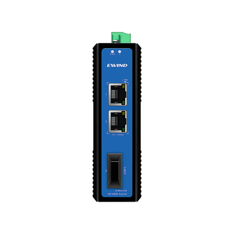 3-Port Fast Ethernet Industrial Switch with SC Fiber Uplink