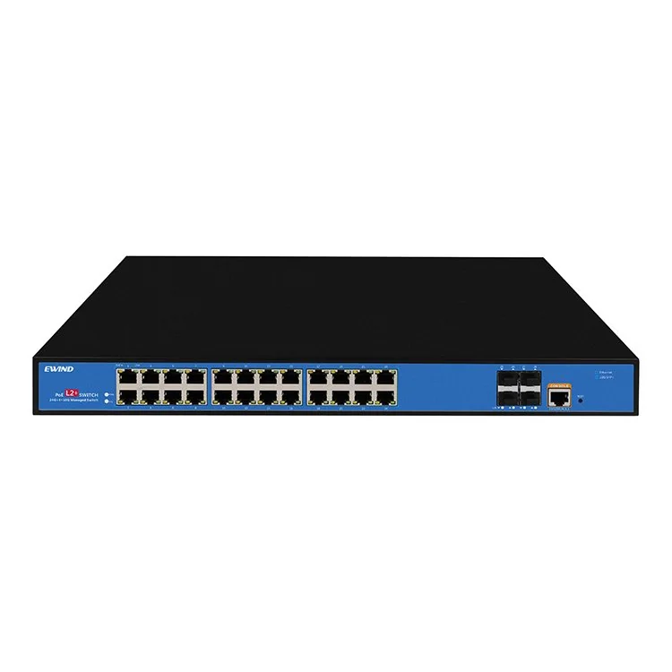 24-Port Gigabit L2+ PoE Switch with 4 10G SFP+ Uplinks