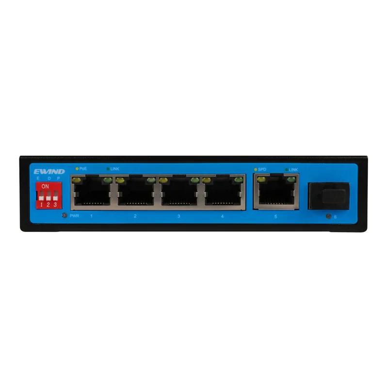 4-Port Gigabit PoE Switch with 1 SFP and 1 RJ45 Uplink