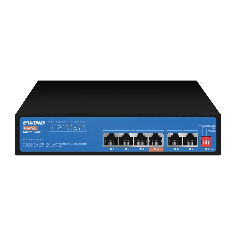 4-Port Gigabit AI Hi-PoE Switch with 2 Gigabit Uplinks
