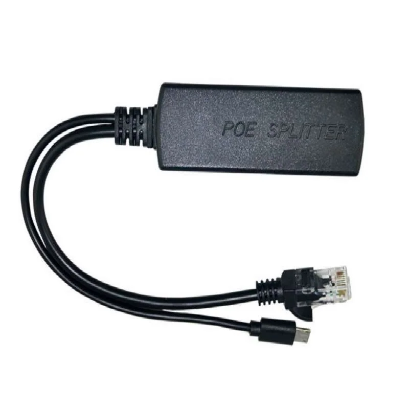 12W Fast Ethernet PoE Splitter with 5V Micro USB Output