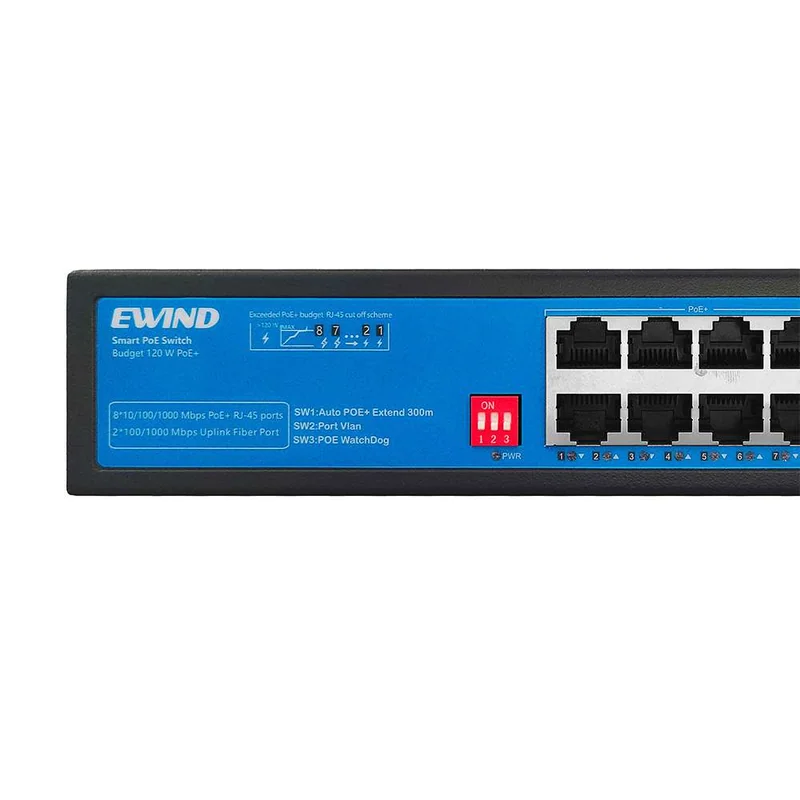 10-Port Gigabit PoE Switch with Dual SFP Uplinks