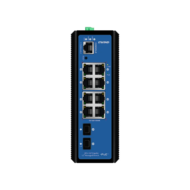 10-Port Gigabit L2+ Managed Industrial PoE Switch