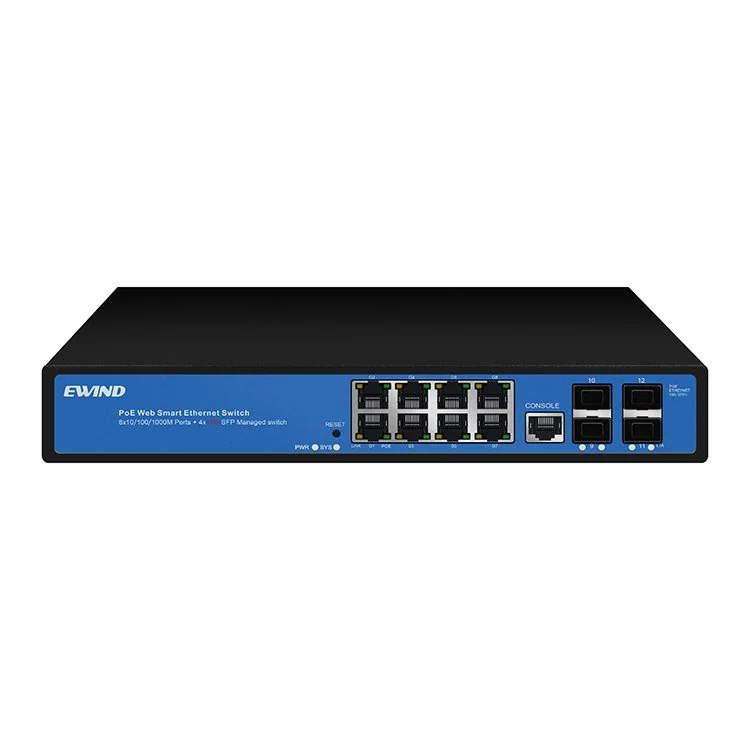 8-Port Gigabit L2+ Managed PoE Switch with 4 10G SFP+ Uplinks