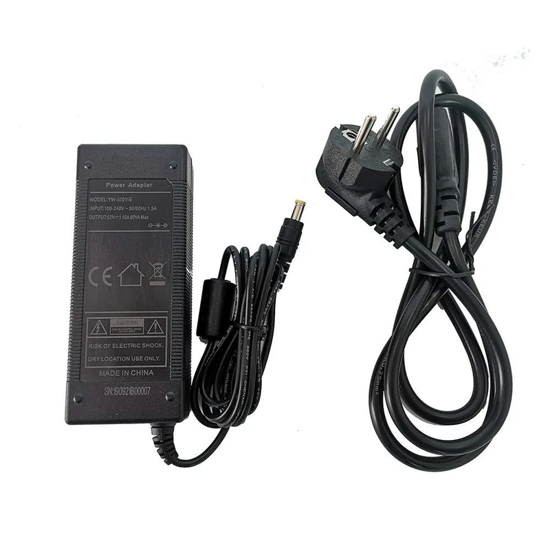 60W 52VDC Power Adapter for PoE Switches