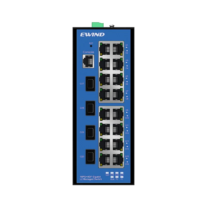 20-Port Gigabit Managed Industrial Ethernet Switch