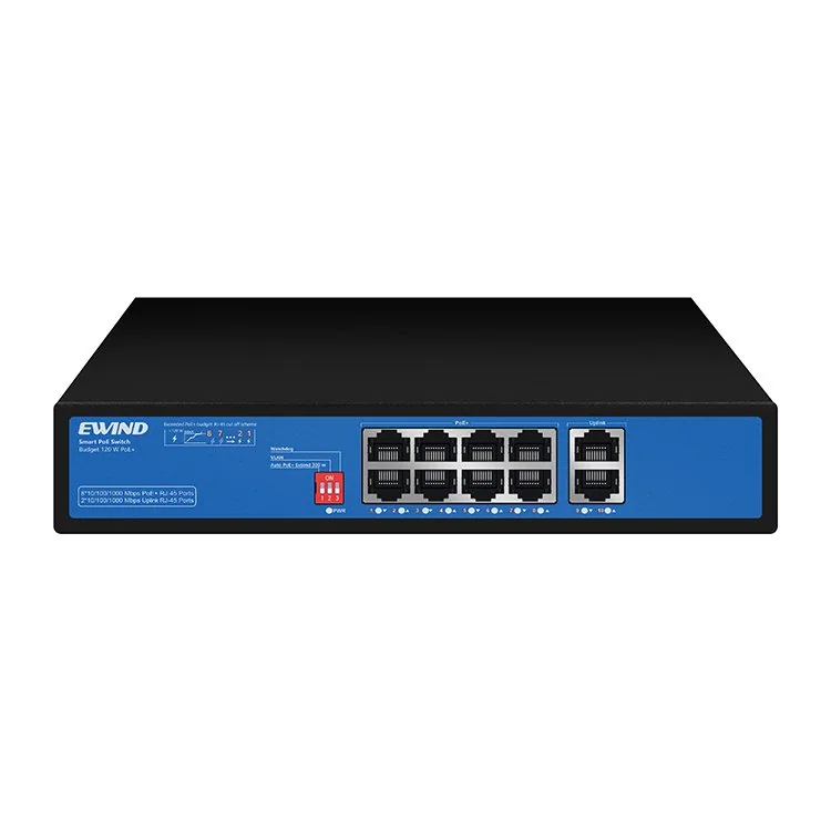10-Port Gigabit PoE Switch with Built-in Power Supply