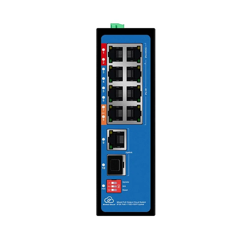 8-Port Cloud Industrial Gigabit PoE Switch with SFP Uplink