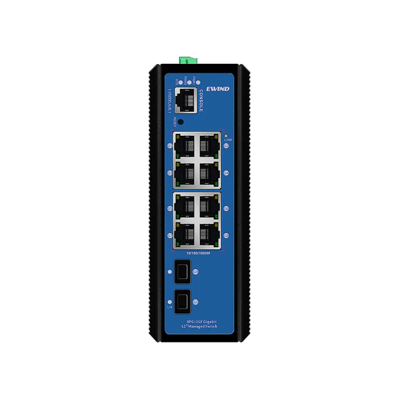 8-Port Gigabit Managed Industrial Switch with 2 SFP Uplinks