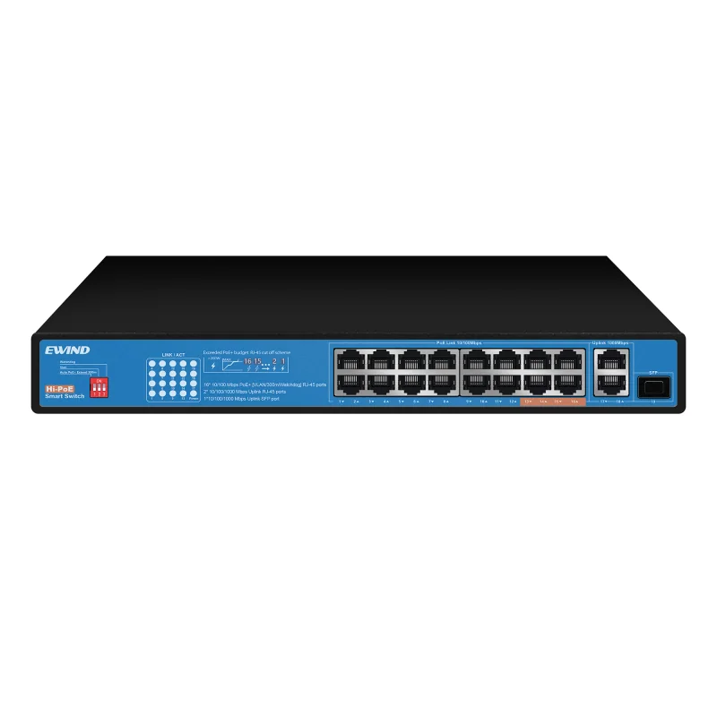 19-Port Gigabit Uplink PoE Switch with Hi-PoE