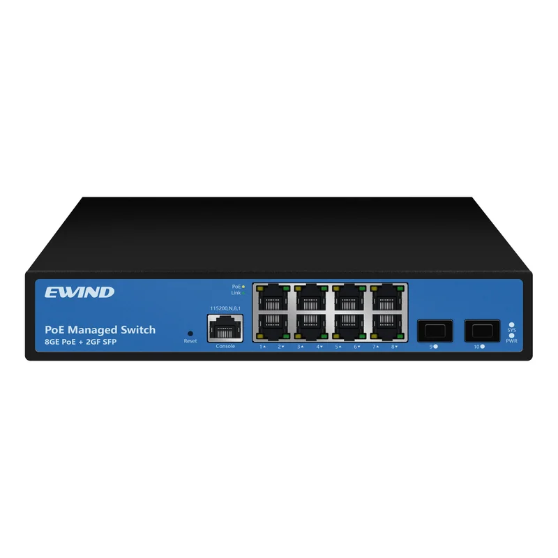 10-Port Gigabit Layer 2+ Managed PoE Switch with Dual SFP