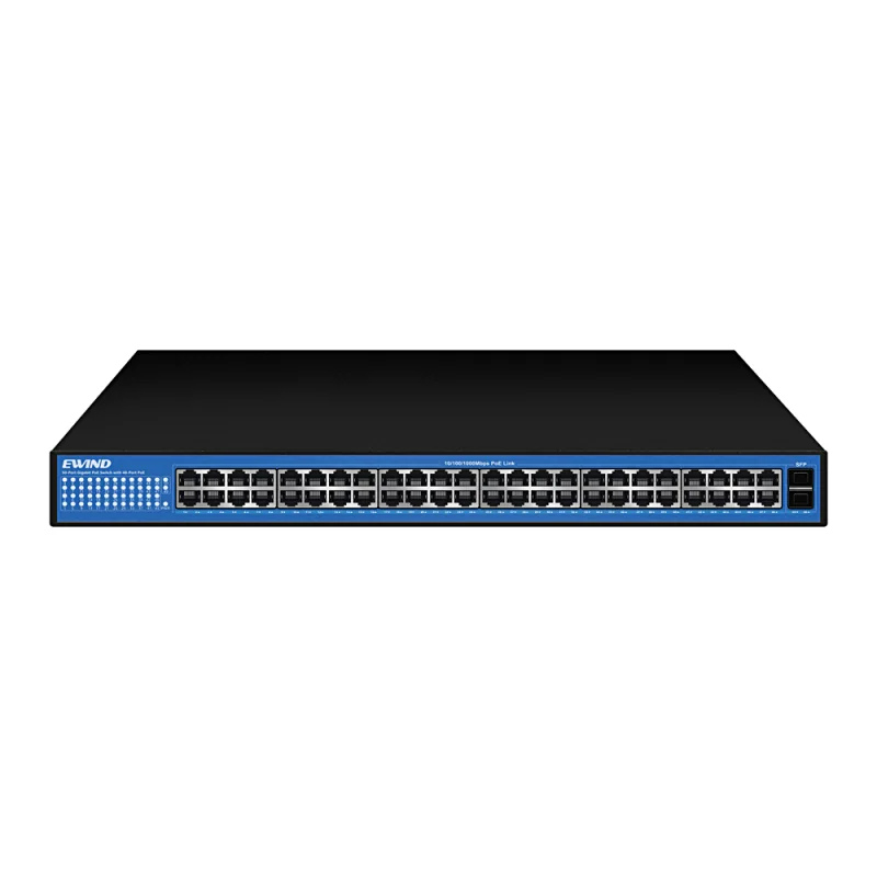 48-Port Gigabit Unmanaged PoE Switch with 2 SFP Uplinks